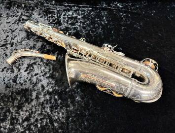 Photo Vintage Selmer Paris Original Silver Plated Mark VI Alto Sax - SN 74440